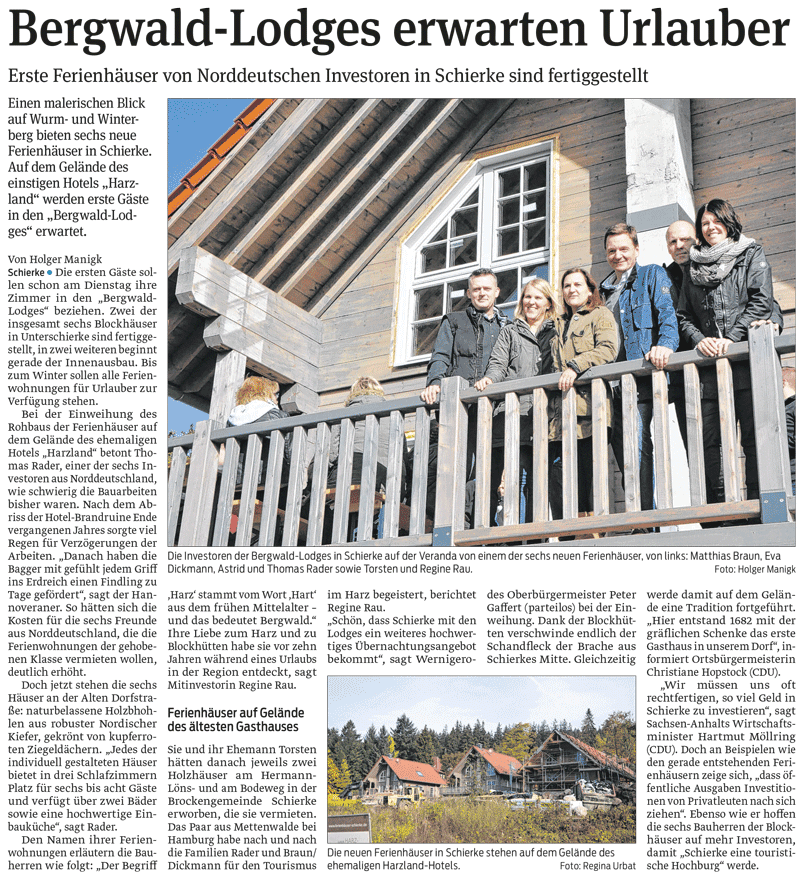 Bergwald-Lodges erwarten Urlauber