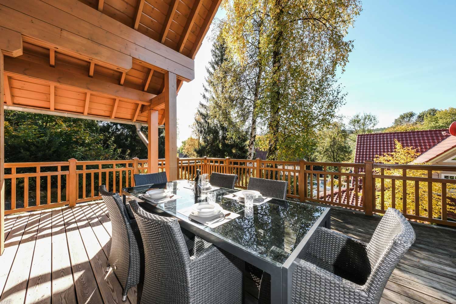 Terrasse der Lodge Blickfang