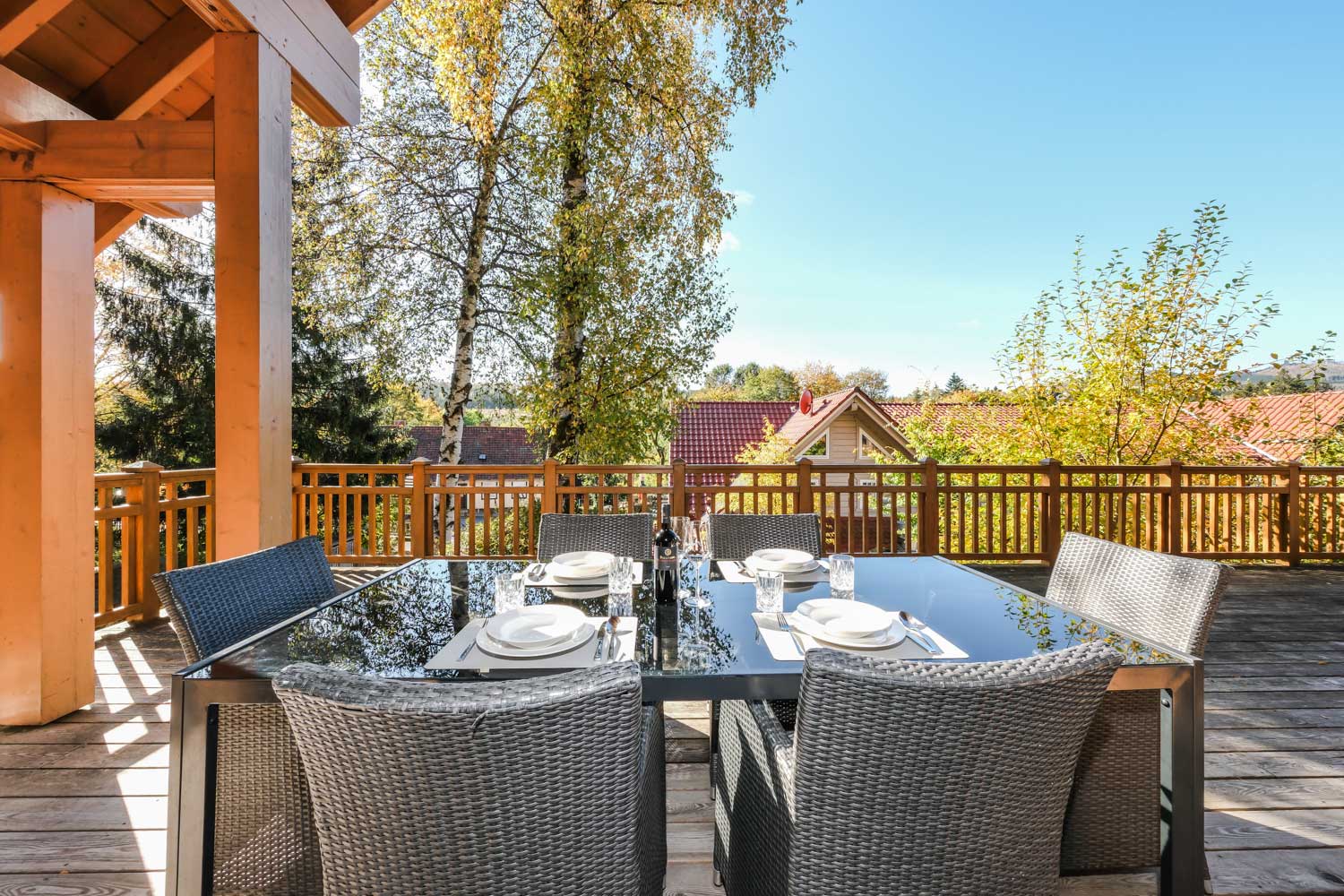 Terrasse der Lodge Blickfang